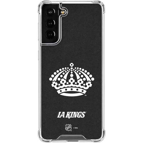 NHL Los Angeles Kings Black Background Galaxy S21 FE Clear Case